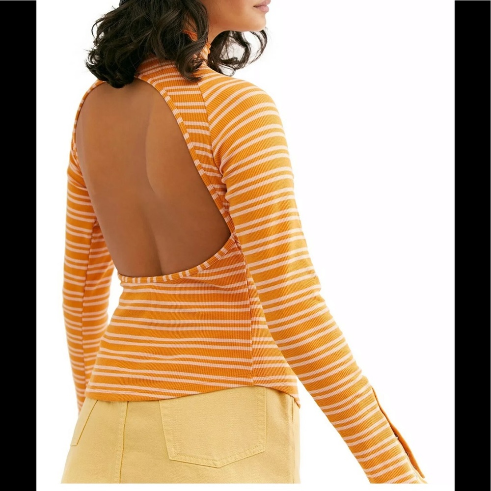 Free People Sunday Afternoon Striped Cutout Top